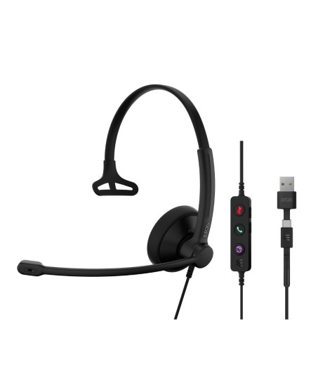 Epos Impact 100 MS USB-C/A svart mono headset