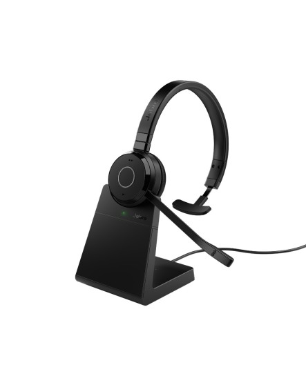 Jabra Evolve 65 TE Link 390a laddställ UC mono headset