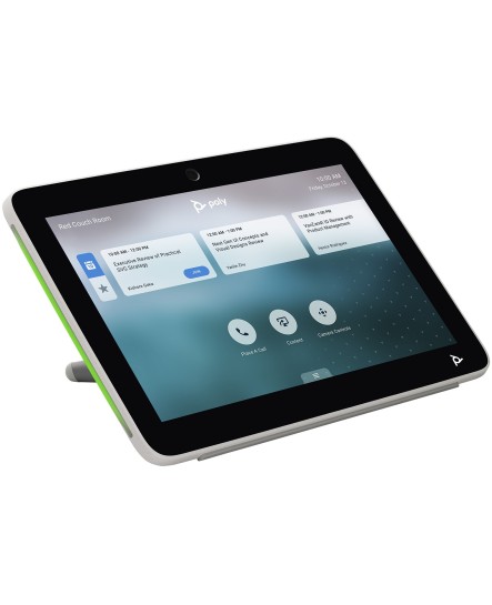 Poly TC10 två-i-en vit pekskärm rumsschema och möteskontroll