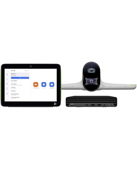 Poly Studio Large Room Bundle Zoom Rooms Studio E70 Smart Camera and HP PC w/TC10 (ABB)