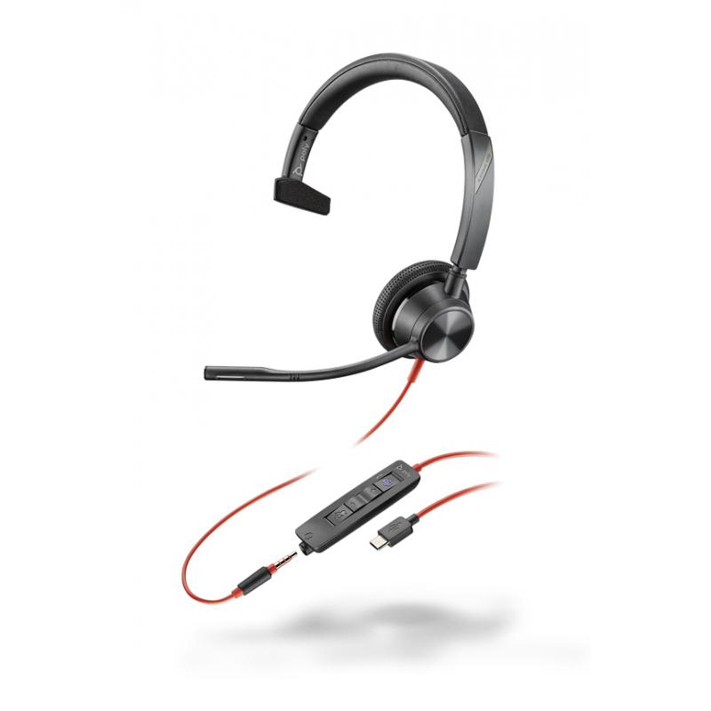 Poly BlackWire BW3315-M USB-C / 3,5 mm mono headset
