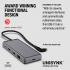 Unisynk USB-C grå 1 till 10 portars dockningshub
