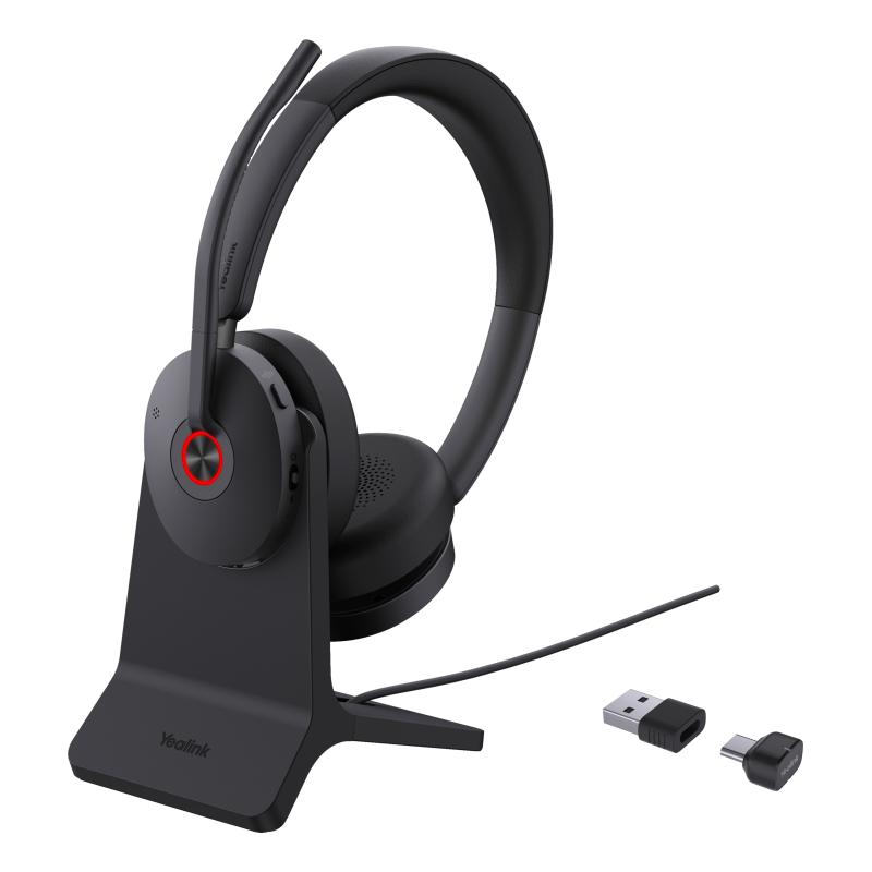 Yealink BH74 UC med stativ Bluetooth USB-C/A ANC svart stereo headset